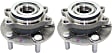 Front, Driver and Passenger Side Wheel Hub, 5 Lugs, With Bearing, 1.6L, 4Cyl