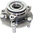 Front, Driver and Passenger Side Wheel Hub, 5 Lugs, With Bearing, 1.6L, 4Cyl