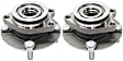 2-Wheel Set Front, Driver and Passenger Side Wheel Hubs, With Bearing, Naturally Aspirated, DOHC, GAS, 4-Door, Wagon