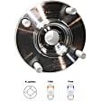 Front, Driver and Passenger Side Wheel Hub, 4 Lugs, Without Bearing