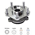 2015 Nissan Sentra - Front Wheel Hub, 5 Lugs, With Bearing