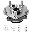 2018 Nissan Sentra - Front and Rear, Driver and Passenger Side Wheel Hub, FWD, 5 Lugs, With Bearing