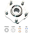 2017 Nissan Rogue - Front Wheel Hub, AWD, 5 Lugs, With Bearing