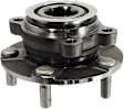 4-Wheel Set Front and Rear, Driver and Passenger Side Wheel Hubs, 5 Lugs, With Bearing, FWD
