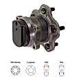 Rear, Driver and Passenger Side Wheel Hub, 5 Lugs, With Bearing, FWD, 2.5L, 4Cyl