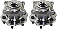Rear, Driver and Passenger Side Wheel Hub, 6 Lugs, With Bearing