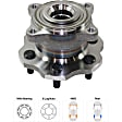 Rear, Driver and Passenger Side Wheel Hub, 6 Lugs, With Bearing