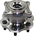 Rear, Driver and Passenger Side Wheel Hub, 6 Lugs, With Bearing