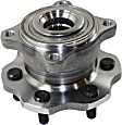 Rear, Driver and Passenger Side Wheel Hub, 6 Lugs, With Bearing