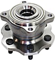 Rear, Driver and Passenger Side Wheel Hub, 6 Lugs, With Bearing