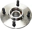 2-Wheel Set Rear, Driver and Passenger Side Wheel Hub, 4 Lugs With Bearing
