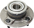 2-Wheel Set Rear, Driver and Passenger Side Wheel Hub, 4 Lugs With Bearing