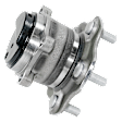 Rear, Driver and Passenger Side Wheel Hub, 5 Lugs, With Bearing, FWD