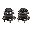 Rear, Driver and Passenger Side Wheel Hub, 5 lugs, With Bearing, FWD