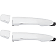 Front and Rear, Driver and Passenger Side Exterior Door Handles, Chrome, Without Key Hole