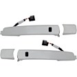 2010-2013 Nissan Rogue - Front, Driver and Passenger Side Exterior Door Handles, Chrome, Driver Side - With Key Hole; Passenger Side - Without Key Hole