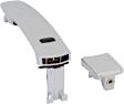 2010-2013 Nissan Rogue - Front, Driver and Passenger Side Exterior Door Handles, Chrome, Driver Side - With Key Hole; Passenger Side - Without Key Hole
