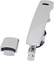 2010-2013 Nissan Rogue - Front, Driver and Passenger Side Exterior Door Handles, Chrome, Driver Side - With Key Hole; Passenger Side - Without Key Hole