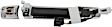 2010-2013 Nissan Rogue - Front, Driver and Passenger Side Exterior Door Handles, Chrome, Driver Side - With Key Hole; Passenger Side - Without Key Hole