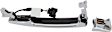 2010-2013 Nissan Rogue - Front, Driver and Passenger Side Exterior Door Handles, Chrome, Driver Side - With Key Hole; Passenger Side - Without Key Hole