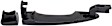 Front and Rear, Driver and Passenger Side Exterior Door Handles, Textured Black, Without Key Hole