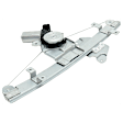 Front And Rear, Driver Side Power Window Regulator, With Motor