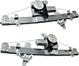 Front, Driver and Passenger Side Power Window Regulator, With Motor