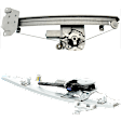 Front And Rear, Driver Side Power Window Regulator, With Motor