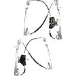 Front, Driver and Passenger Side Power Window Regulator, With Motor