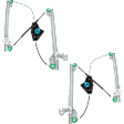 2010 Nissan Maxima - Front, Driver and Passenger Side Power Window Regulator, Without Motor