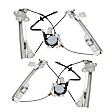 Front, Driver and Passenger Side Window Regulators, Power