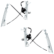 Front, Driver and Passenger Side Window Regulators, Power, with Motors, Driver Side