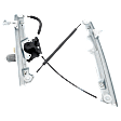 Front, Driver and Passenger Side Window Regulators, Power, with Motors, Driver Side