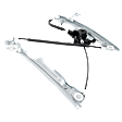Front, Driver and Passenger Side Window Regulators, Power, with Motors, Driver Side