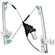 Front, Driver and Passenger Side Power Window Regulator, With Motor