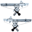 Front, Driver and Passenger Side Power Window Regulator, With Motor