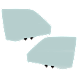 Front, Driver and Passenger Side Door Glasses, Green Tint, Replaces NAGS No. FD20370GTY