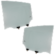 Rear, Driver and Passenger Side Door Glasses, Green Tint, Sedan, Replaces NAGS Number FD25261GTY FD25262GTY