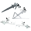 Front and Rear, Driver and Passenger Side Power Window Regulator, With Motor