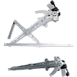 Rear, Driver and Passenger Side Power Window Regulator, With Motor