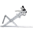 Rear, Driver and Passenger Side Power Window Regulator, With Motor