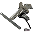 Rear, Driver and Passenger Side Power Window Regulator, With Motor