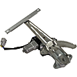 Rear, Driver and Passenger Side Power Window Regulator, With Motor