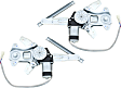 Rear, Driver and Passenger Side Power Window Regulator, With Motor