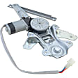Rear, Driver and Passenger Side Power Window Regulator, With Motor