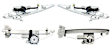 Front and Rear, Driver and Passenger Side Power Window Regulator, With Motor