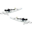 Rear, Driver and Passenger Side Power Window Regulator, With Motor