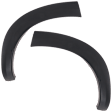 Rear, Driver and Passenger Side, Front Section Fender Trim, Textured Black