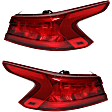 Driver and Passenger Side, Outer Halogen Tail Light, With bulb(s), OE Replacement
