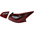 Passenger Side, Inner and Outer Halogen Tail Light, With bulb(s), OE Replacement